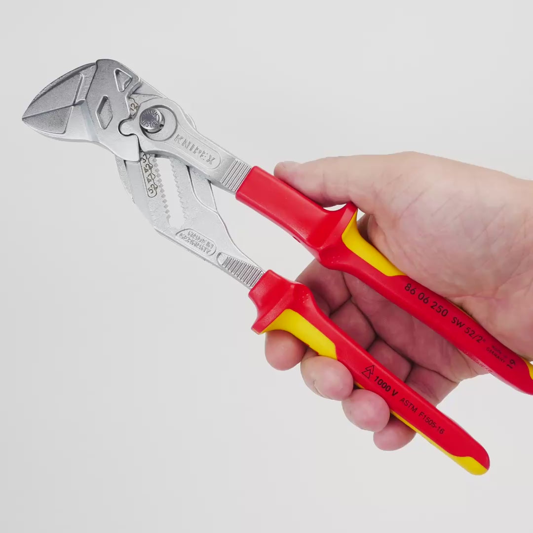 Load video: Knipex Pliers Wrench - Insulated