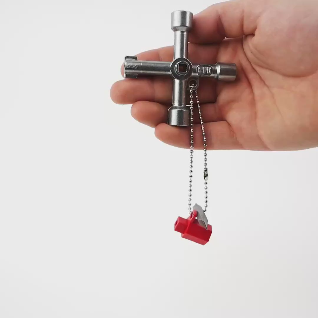Load video: Knipex Control Cabinet Key for all standard cabinets and shut-off systems