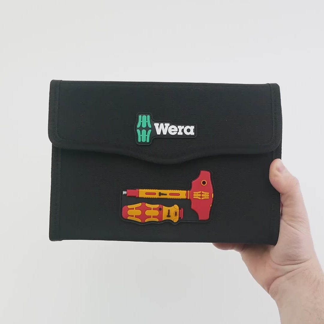 Load video: Wera 006632 Kraftform Kompakt VDE 24 Allrounder Set 1, 25 Pieces