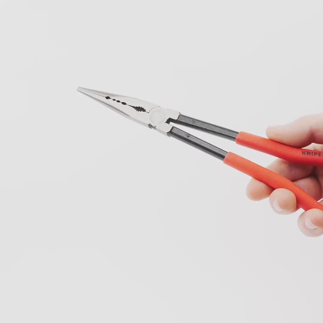 Load video: Knipex 11" Assembly Pliers with Transverse Profile - Plastic Grip