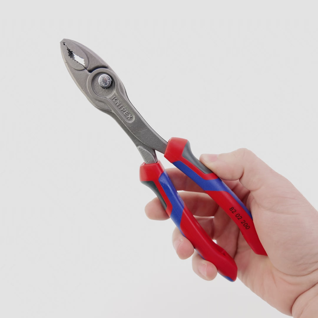 Load video: Knipex Twin Grip 8" Slip Joint Pliers - MultiGrip