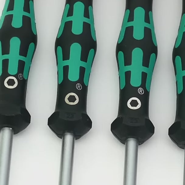 Load video: Wera 345274 Kraftform Micro Hex SAE Precision Screwdriver Set