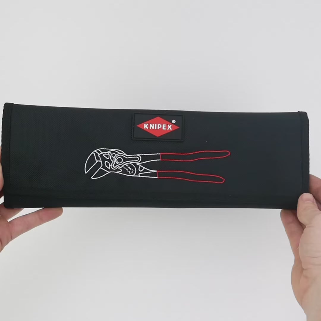 Load video: Knipex Pliers Wrench Set 2 in Tool Roll, 3 Pieces