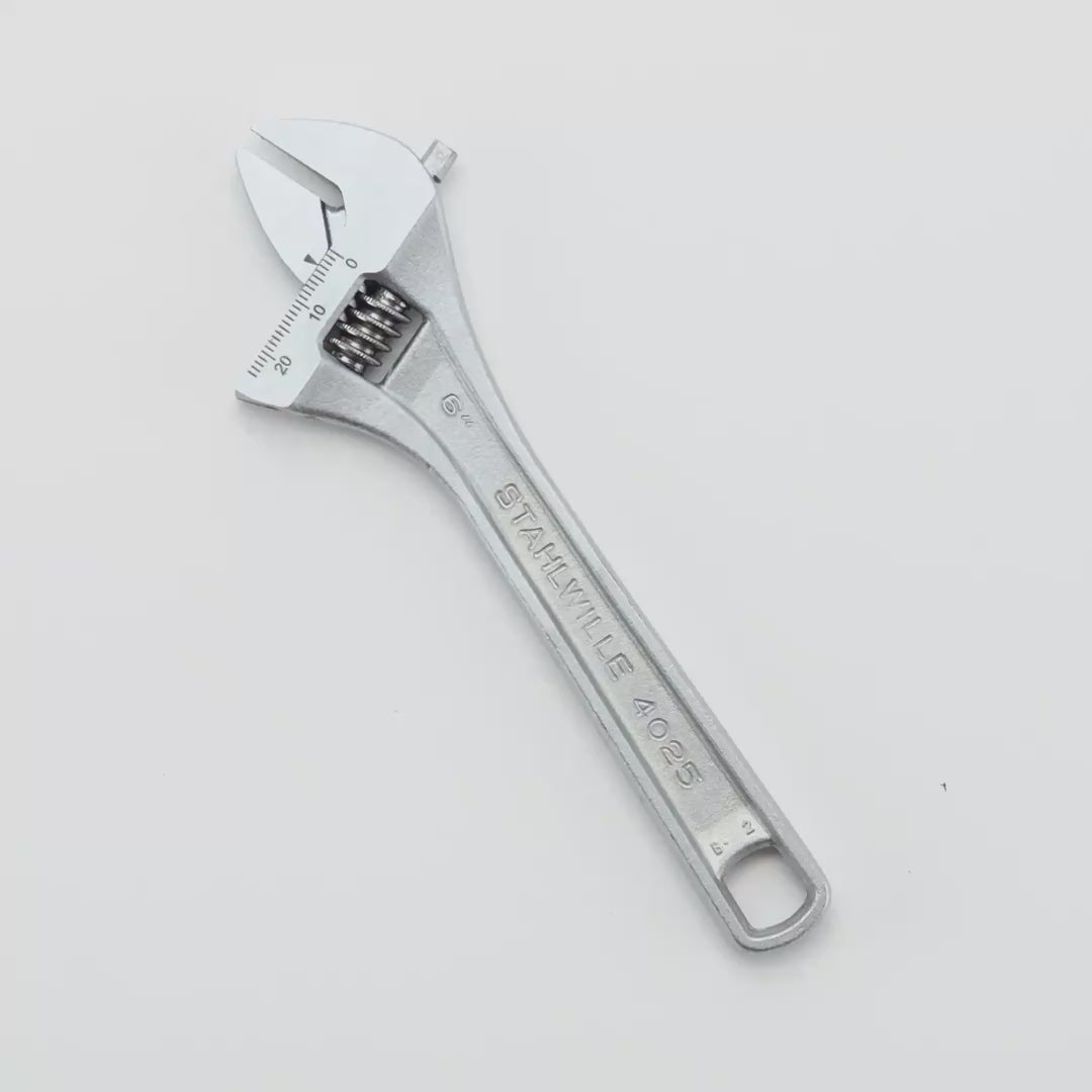 Load video: Stahlwille 4025 Single Ended Spanner, Adjustable, 6"
