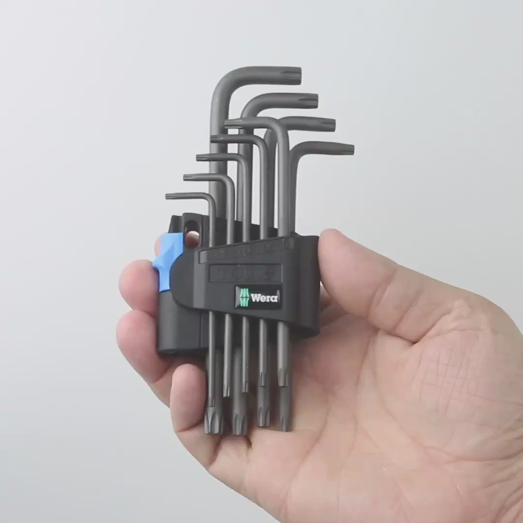Load video: Wera 024244 Torx HF L-key Clip Set