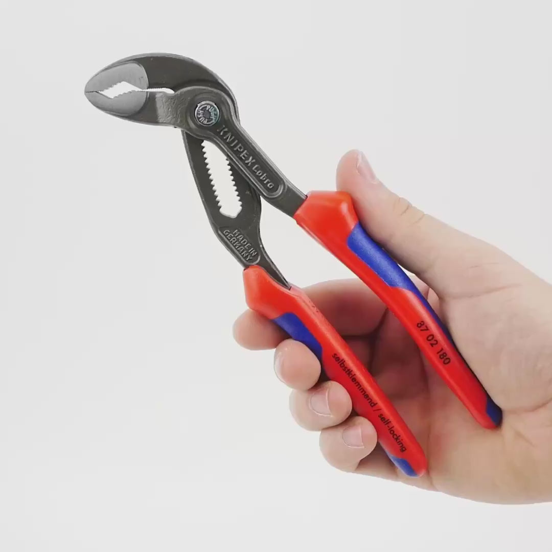 Load video: Knipex 7" Cobra Pliers - MultiGrip