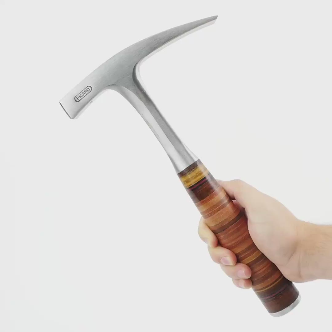 Load video: Picard 761 Edged Full-Steel Geologists' Hammer