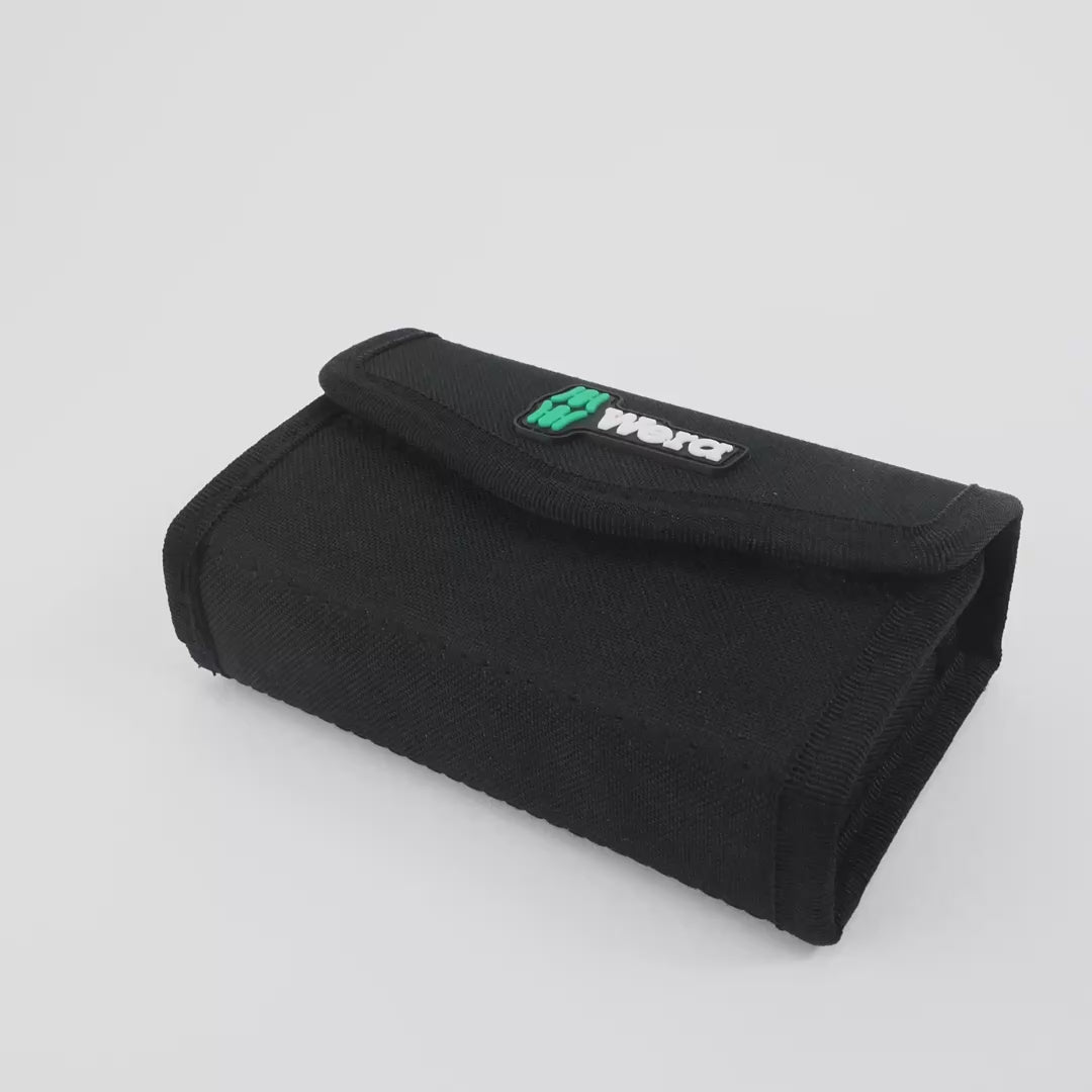 Load video: Wera 136459 Textile Storage Case for Bit-Safe 61, Empty