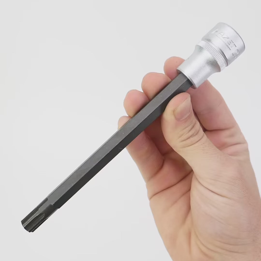 Load video: Hazet 2579-9 Cylinder head screwdriver socket polydrive