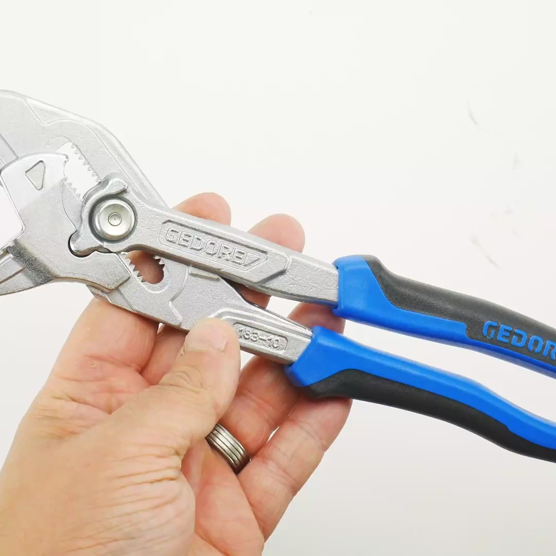 Load video: Gedore 183 JC 10" Pliers Wrench - MultiGrip