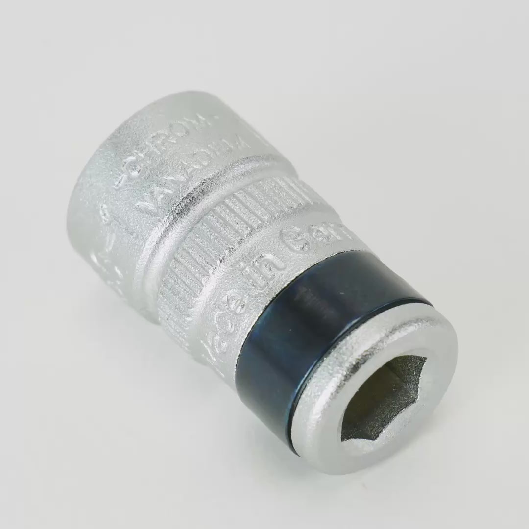 Load video: Hazet 2250-1 1/4" square female to 1/4" hex female Bit Adapter