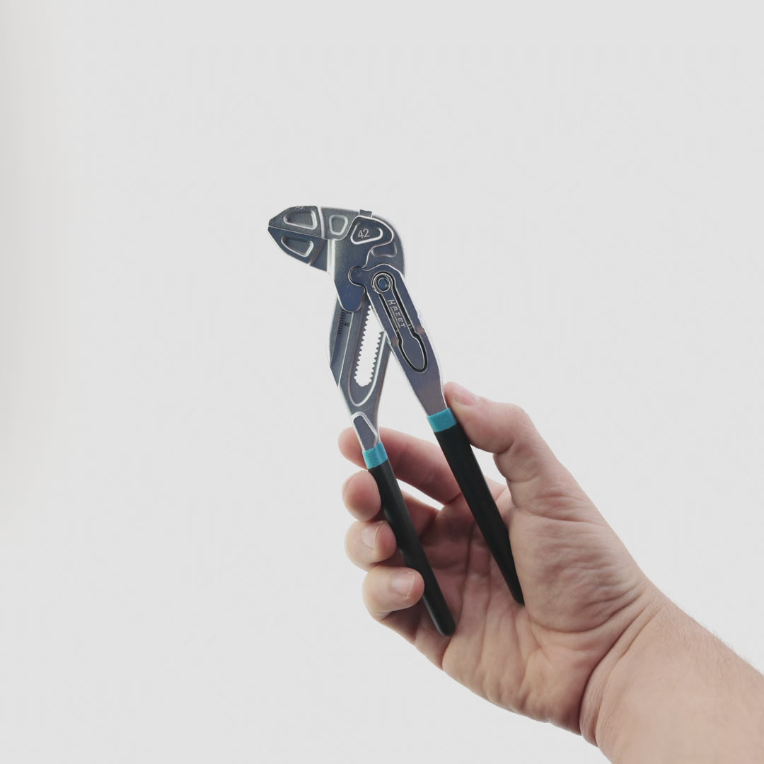 Load video: Hazet 762-18 Grip Pliers Wrench, 180 mm