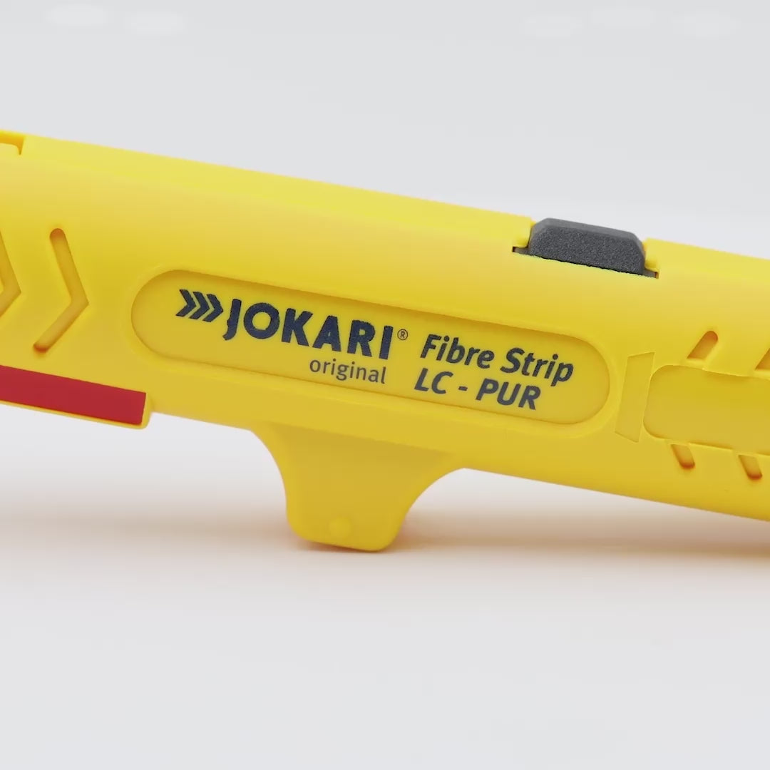 Load video: Jokari Fibre Strip LC-PUR Fiber Optic Cable Stripper