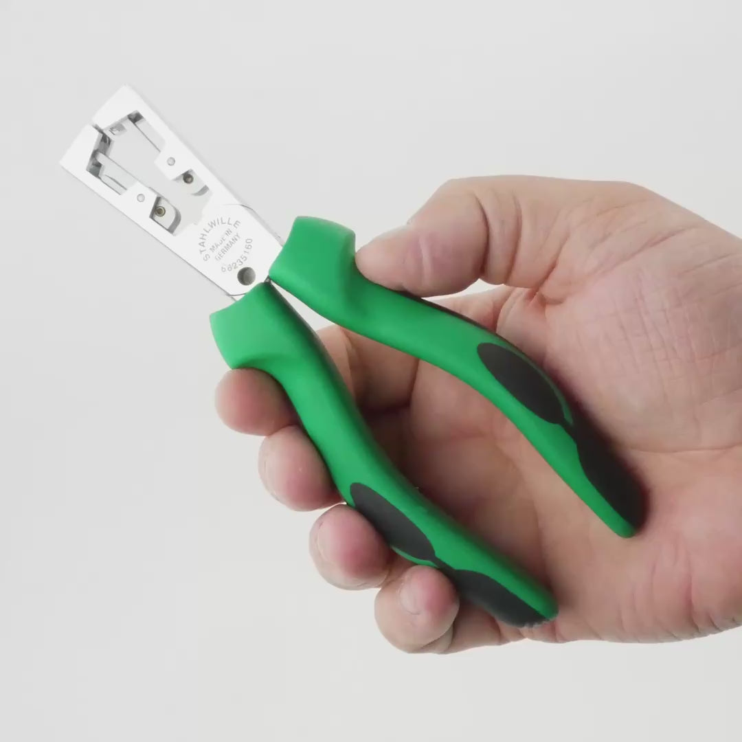 Load video: Stahlwille 6623 Wire stripping pliers, 160 mm, Chrome w/Multi-component