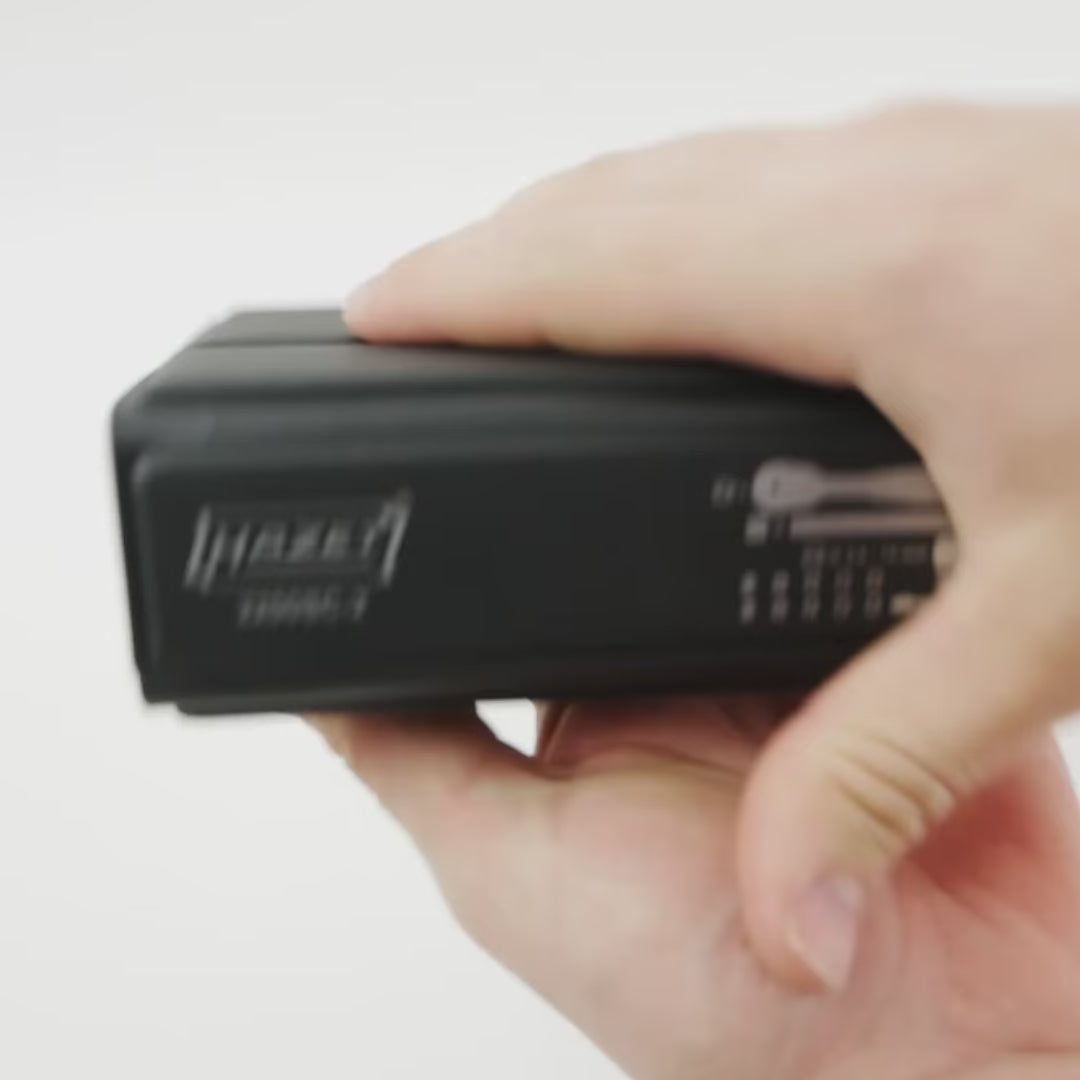 Load video: Hazet 2200SC-2 SmartCase 1/4" Drive Bit/Socket Set with Ratchet, 50 Pieces