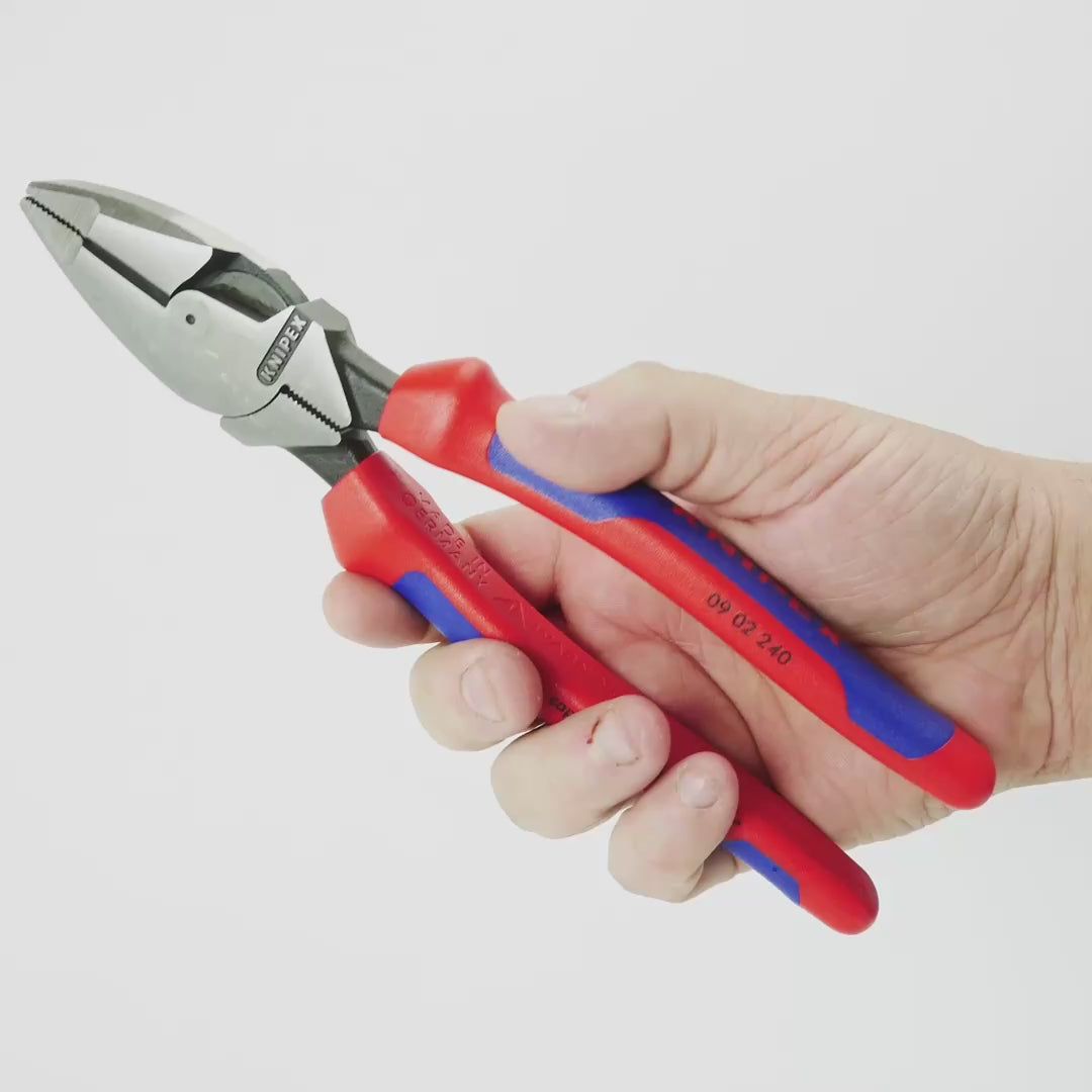 Load video: Knipex 9.4" Lineman's Pliers - MultiGrip