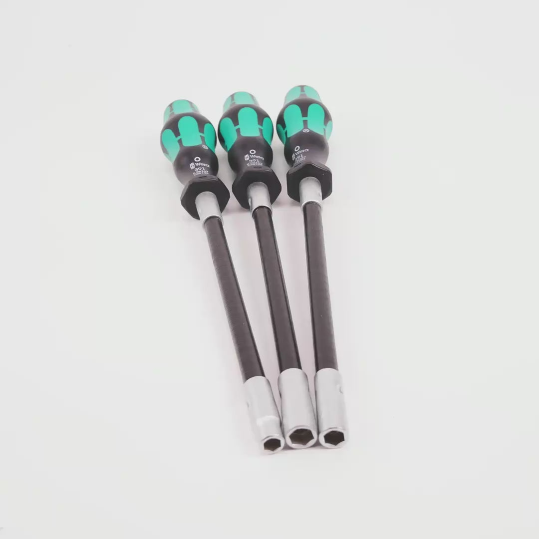 Load video: Wera 135311 Hose Clamp Screwdriver Set, 3 Pieces
