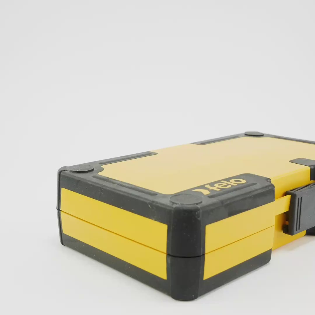 Load video: Felo Ergonic K Handle Ratcheting Screwdriver Box Set, 20 Pieces