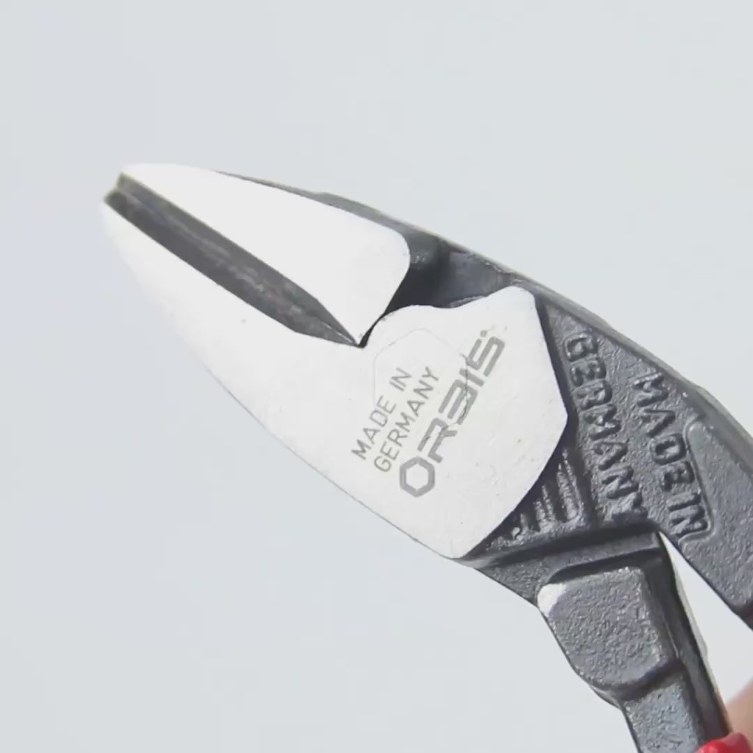 Load video: Orbis 9O 21-180 EvoTel HD 7" 25 degree Angled Diagonal Cutters