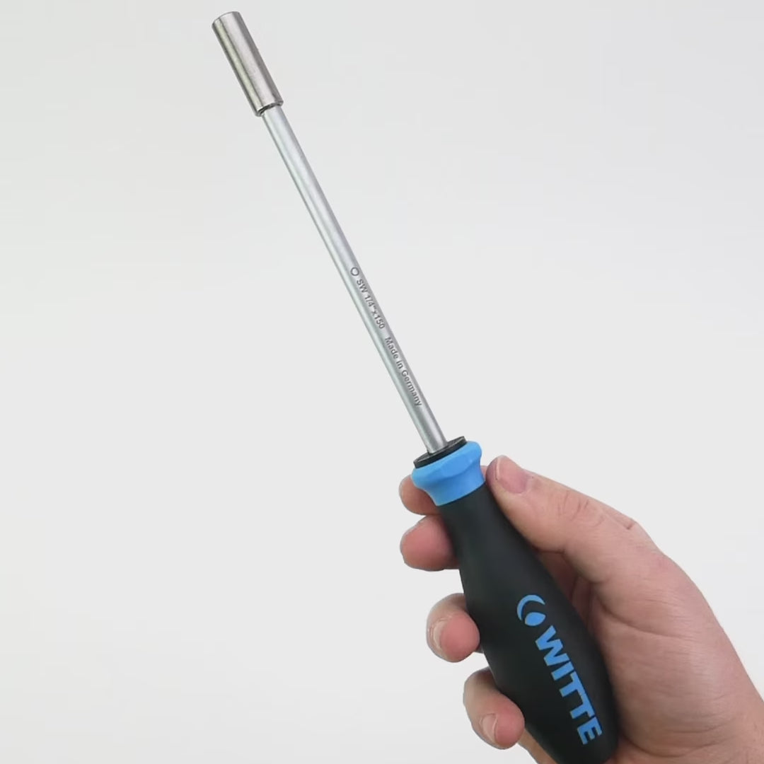 Load video: Witte Pro Magnetic Bitholder, 1/4" x 150mm