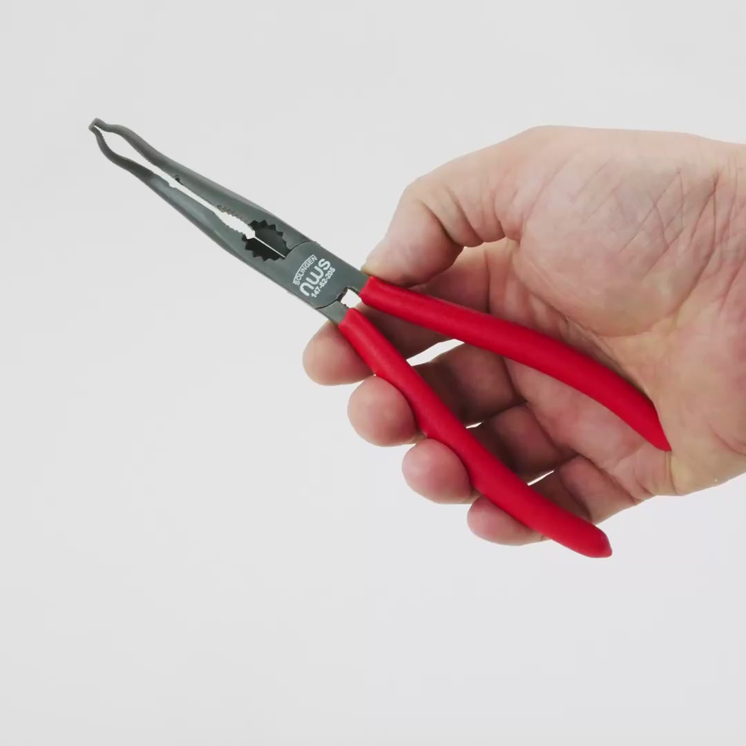 Load video: NWS 8" Secure Gripping Pliers - TitanFinish - Plastic Grip