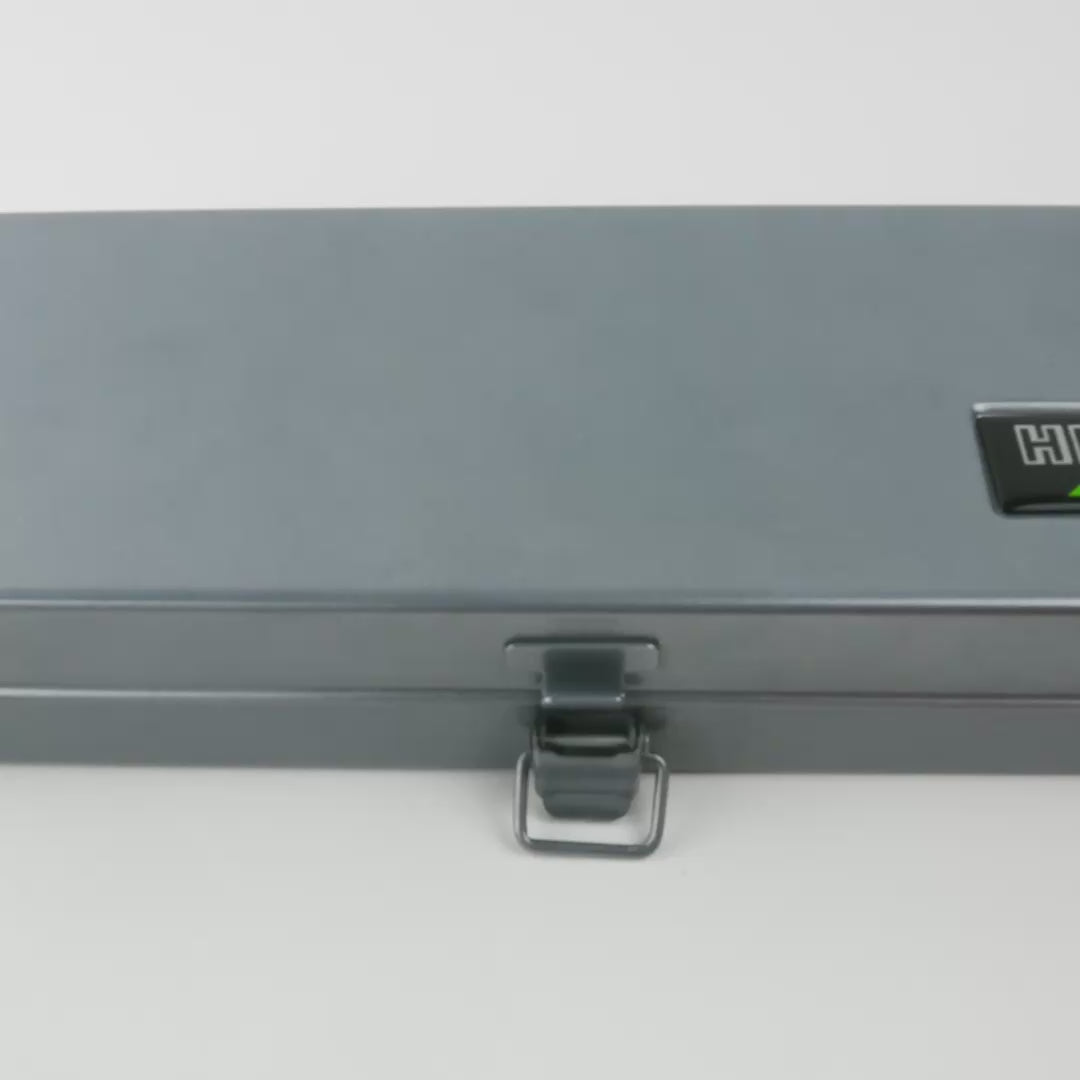 Load video: Heyco Metric 12 Point 3/8" Drive Socket Set with Ratchet, 23 Pieces