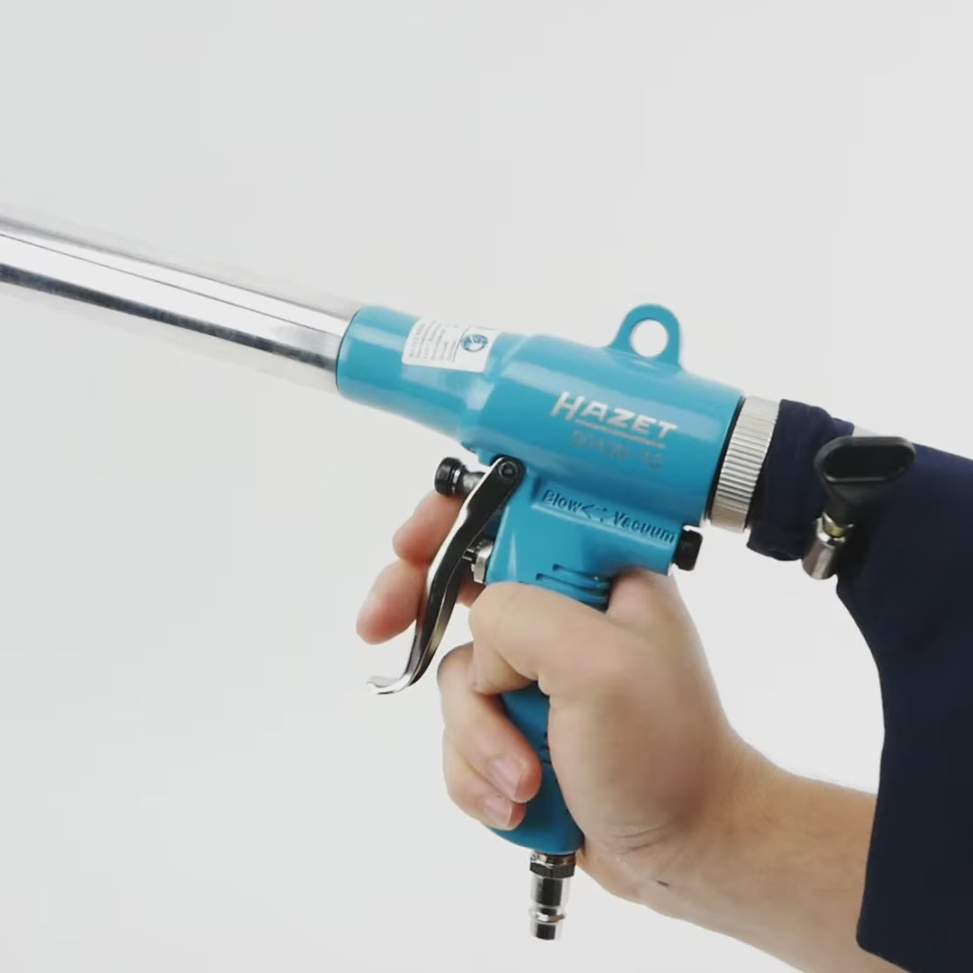 Load video: Hazet 9043N-10 Pneumatic Switchable Blow/Suction Gun