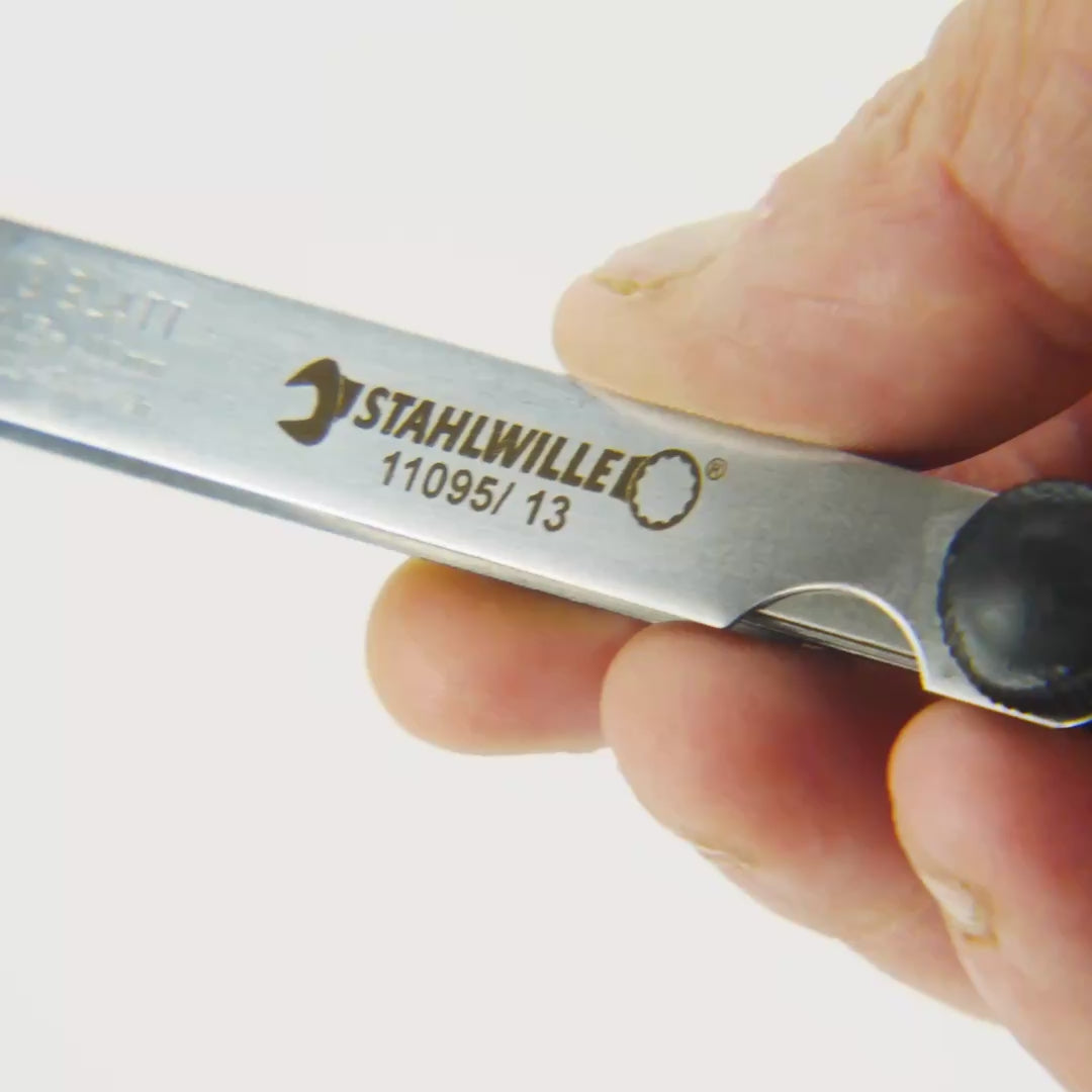 Load video: Stahlwille 11095/13 Precision Feeler Gauge, Metric, 0.05 - 1.00 mm