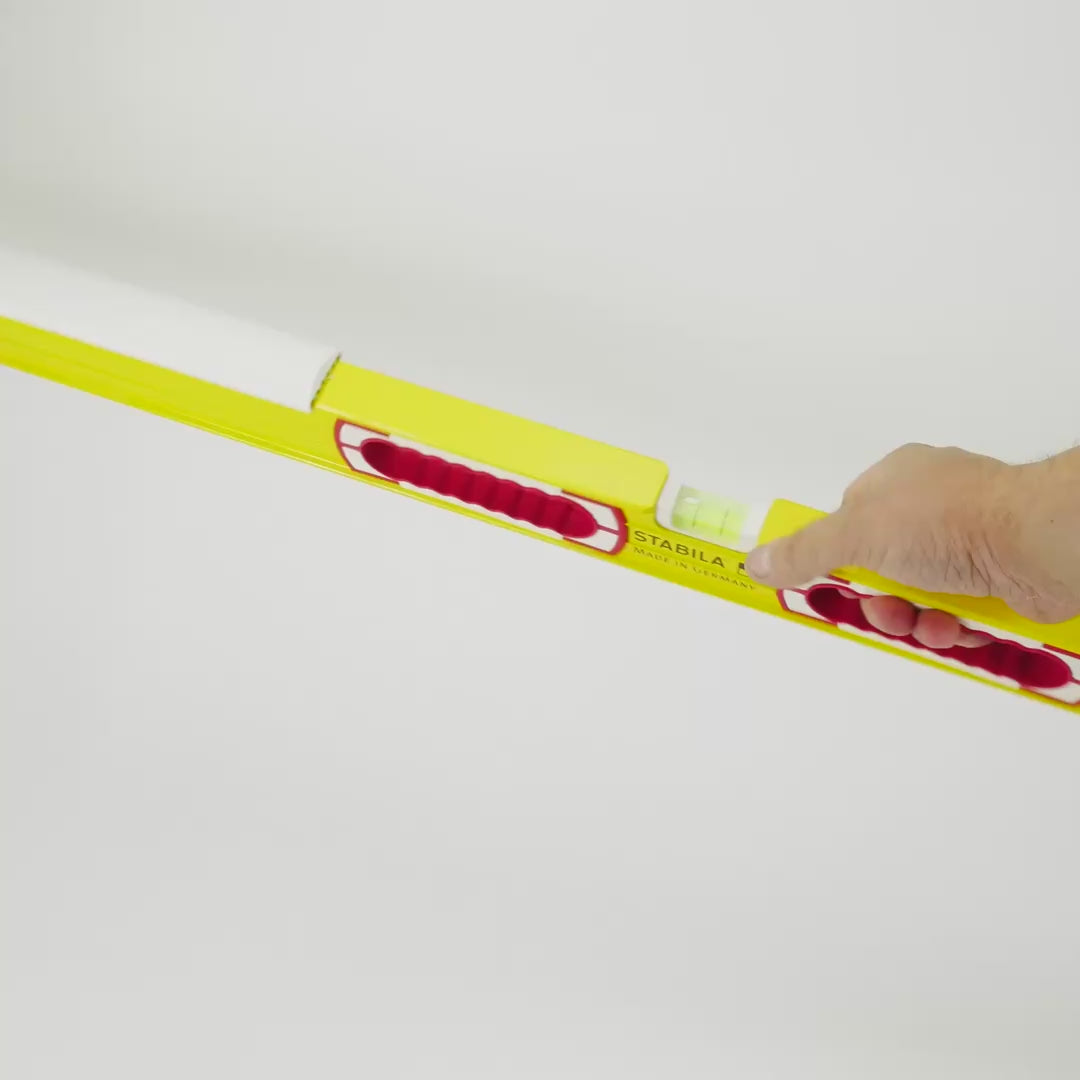 Load video: Stabila Type 196-2K Masons Level with Shield, 48"