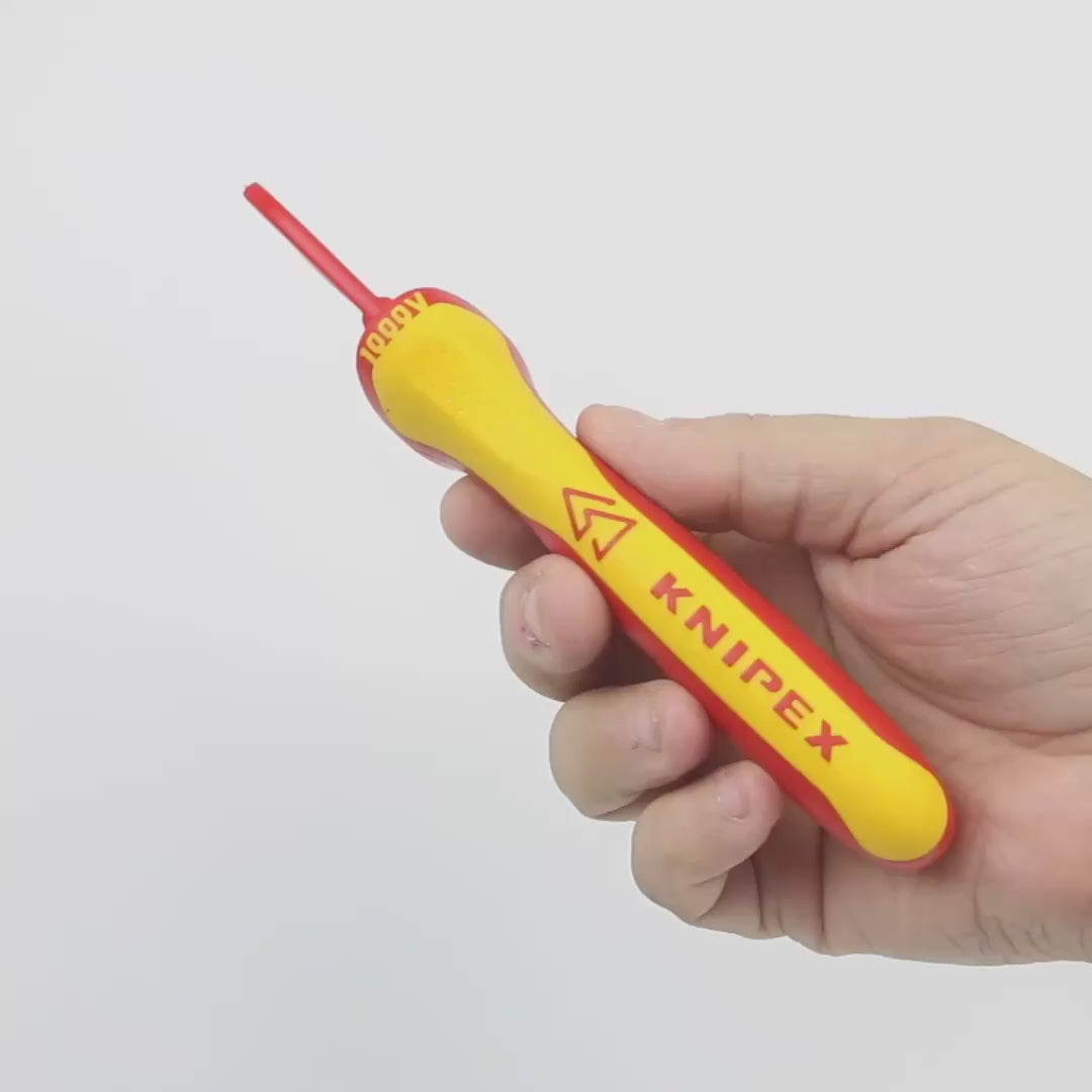 Load video: Knipex Insulated Cable Knife - Plastic Back