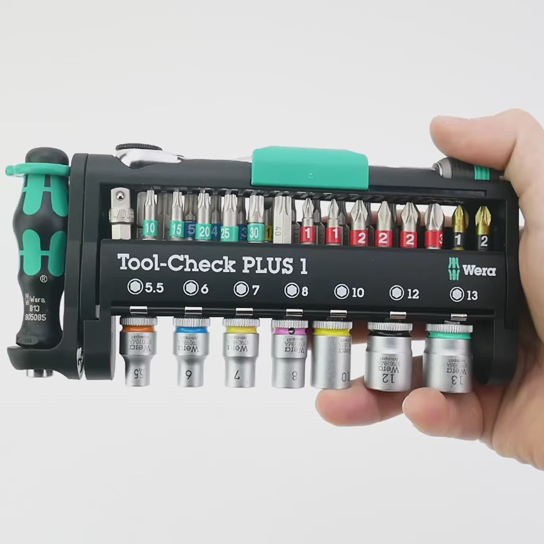Load video: Wera 049055 Tool-Check PLUS 1, 39 Pieces