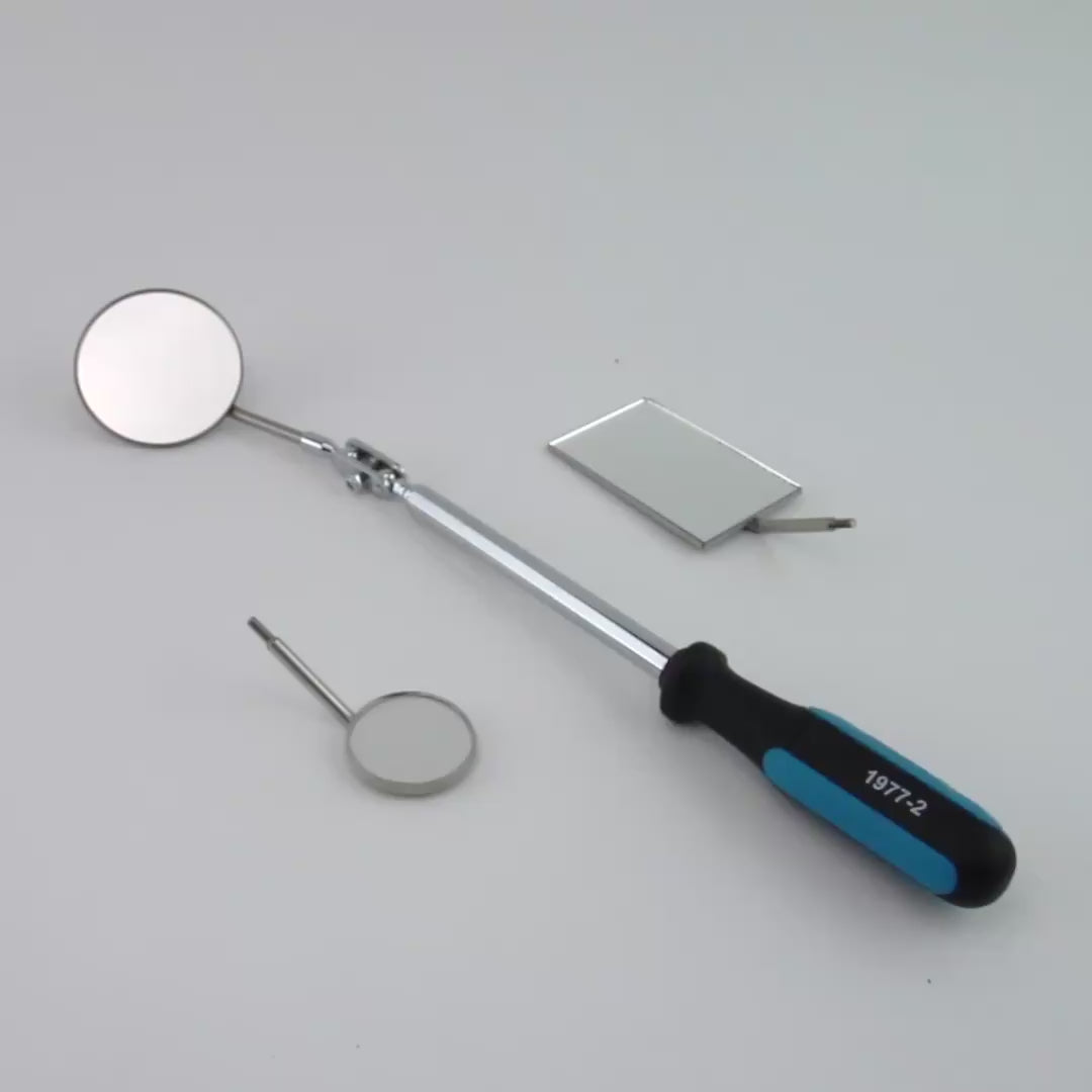 Load video: Hazet 1977-2/4 Telescopic inspection mirror set