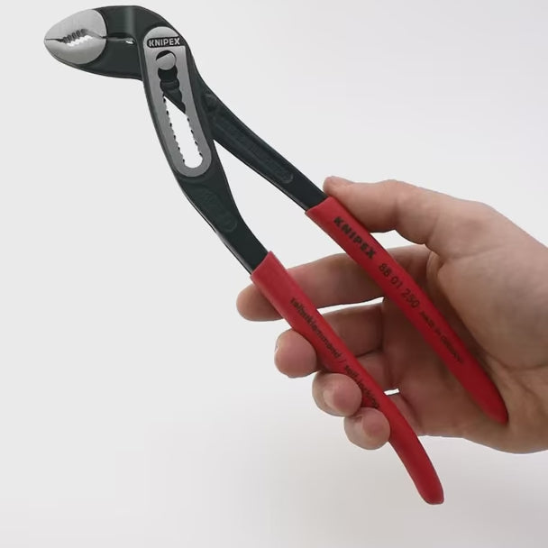 Load video: Knipex 10" Alligator Pliers - Plastic Grip