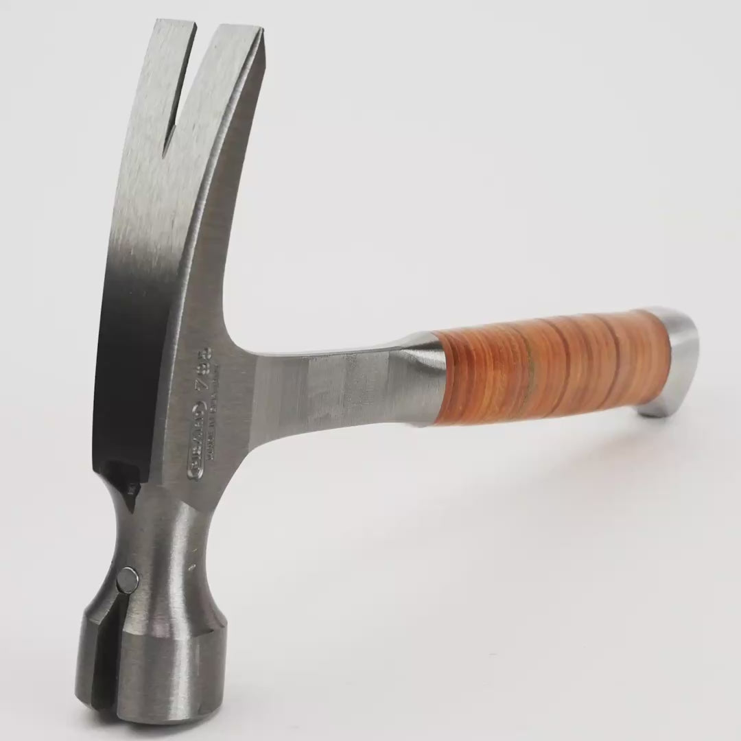 Load video: Picard 35oz Full-Steel Rip Hammer, Plain Face