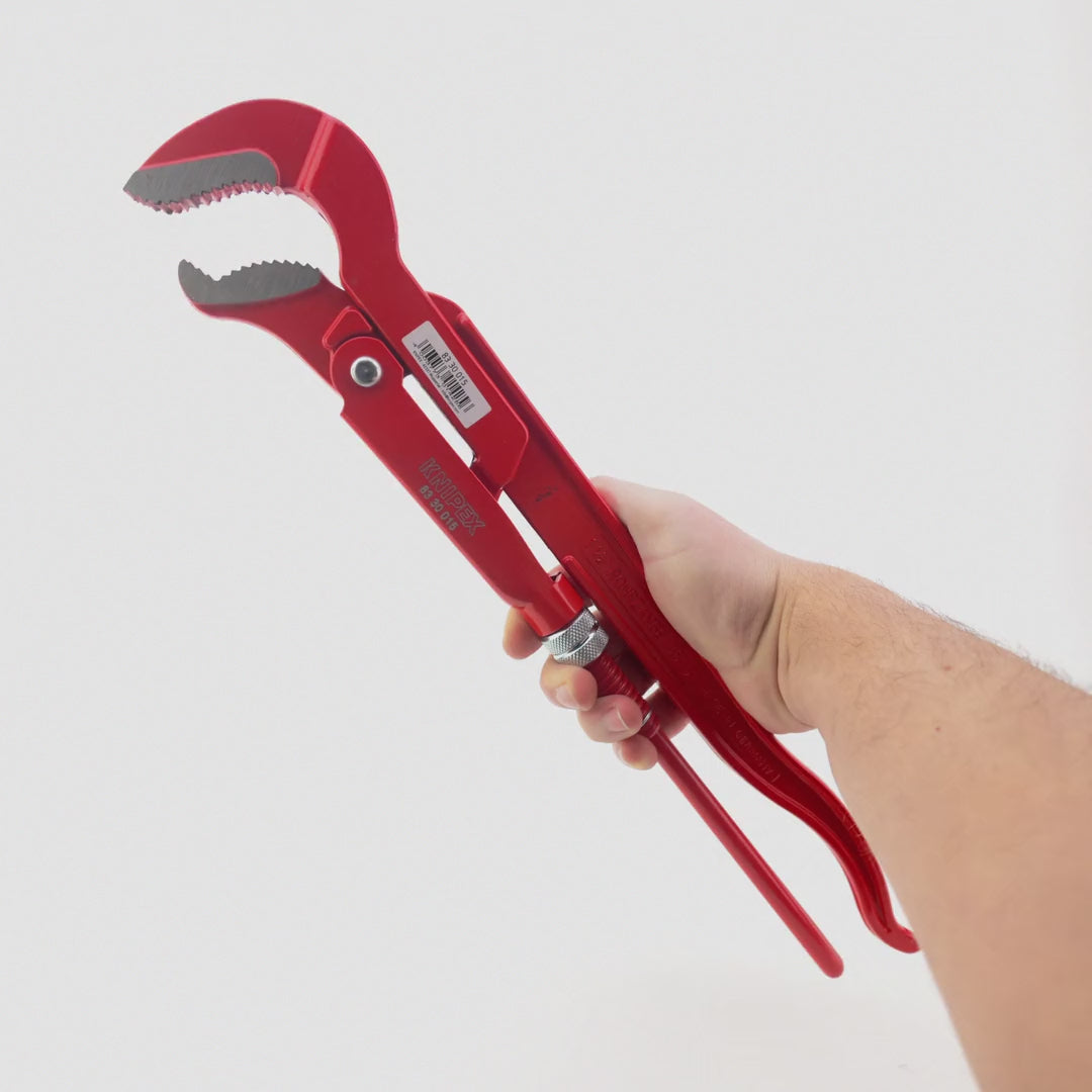 Load video: Knipex 16.5" Pipe Wrench S-Type