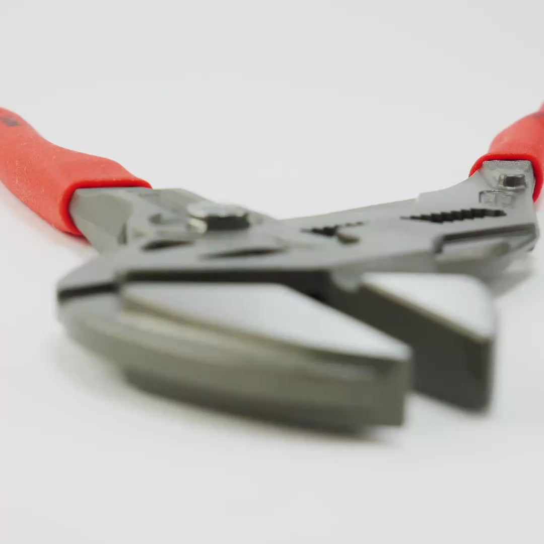 Load video: Knipex 12" Pliers Wrench - Plastic Grip