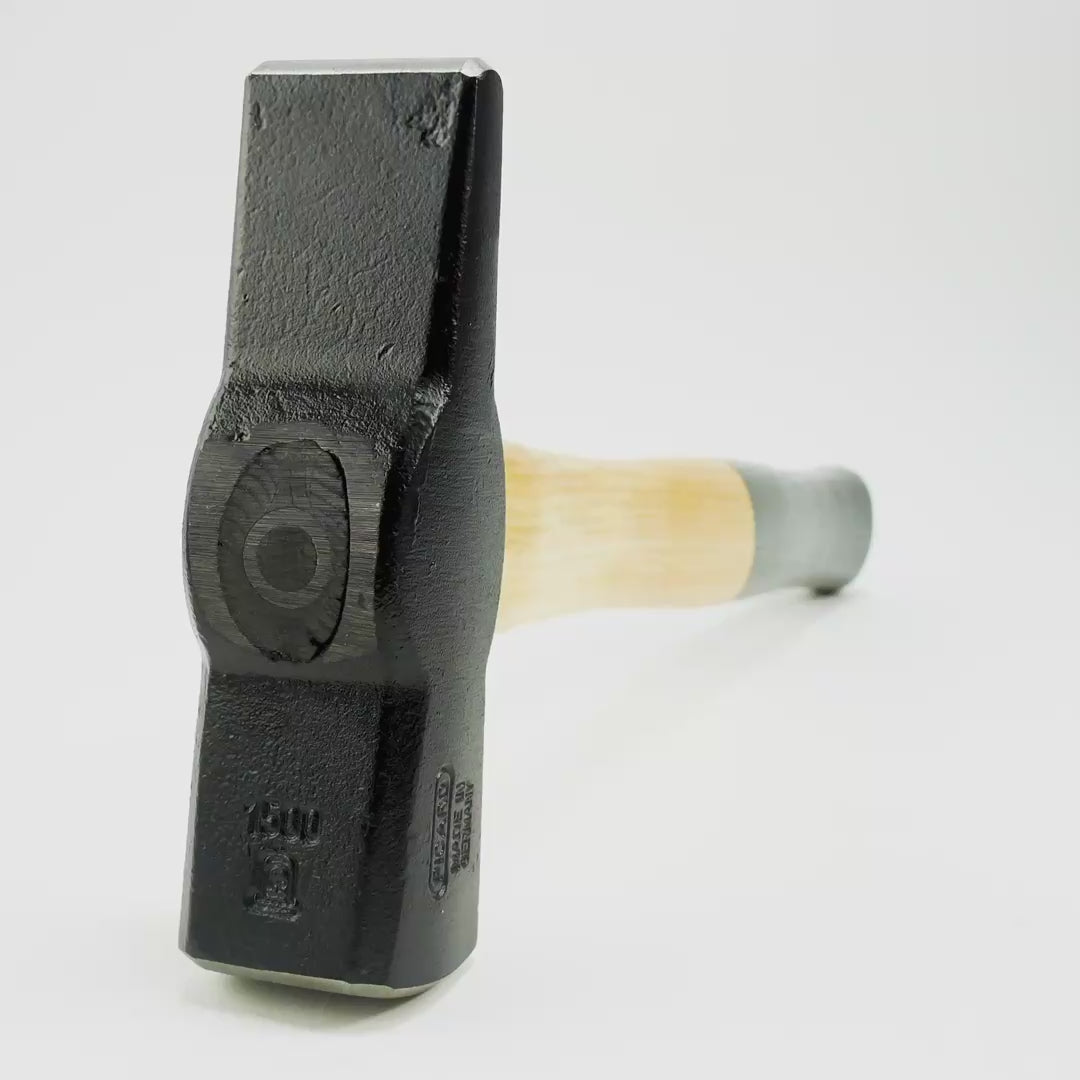 Load video: Picard 8A Blacksmith's Hammer with Ash Handle, 1500g