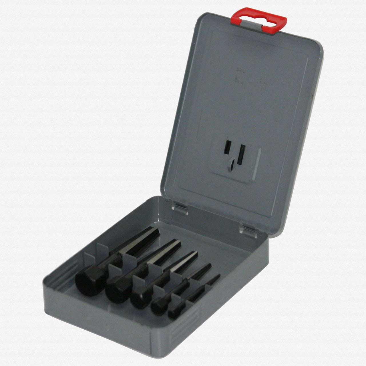 Rennsteig Double Edged Screw Extractor 5 Piece Set + Metal Case (Size 1-5) - 9R4719013 - KC Tool