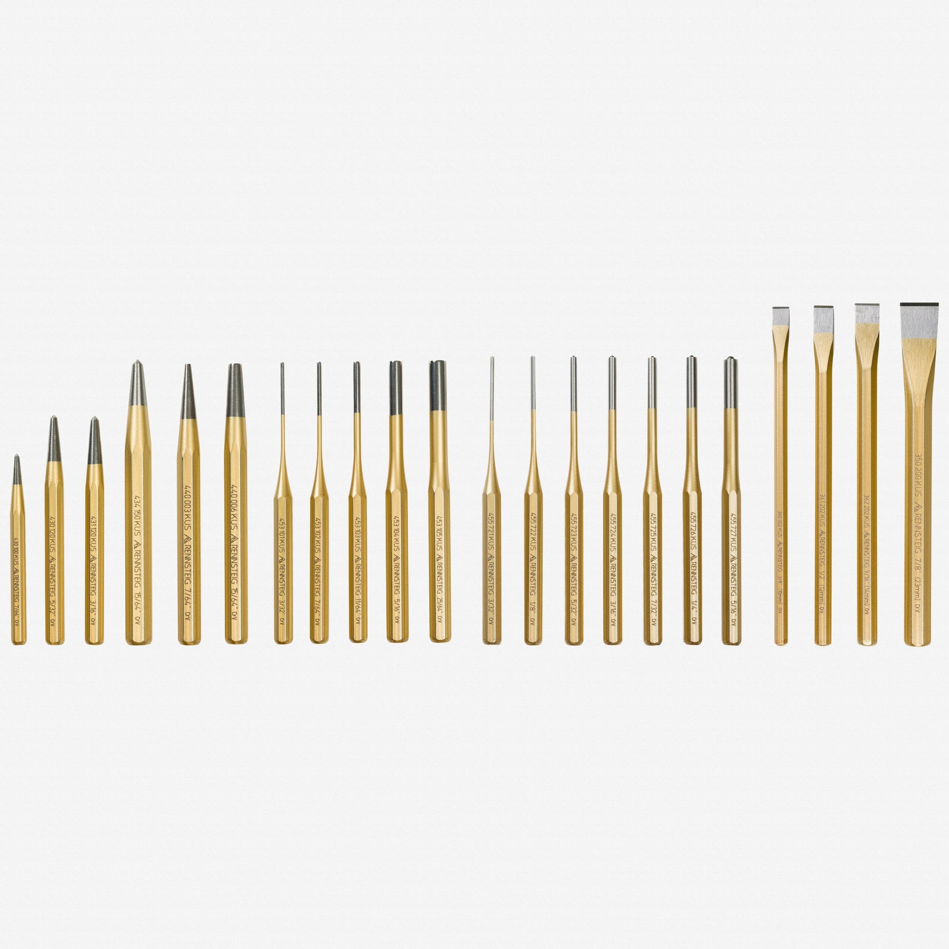 Rennsteig Punch and Chisel Set, 22 Pieces - 9R400022 - KC Tool