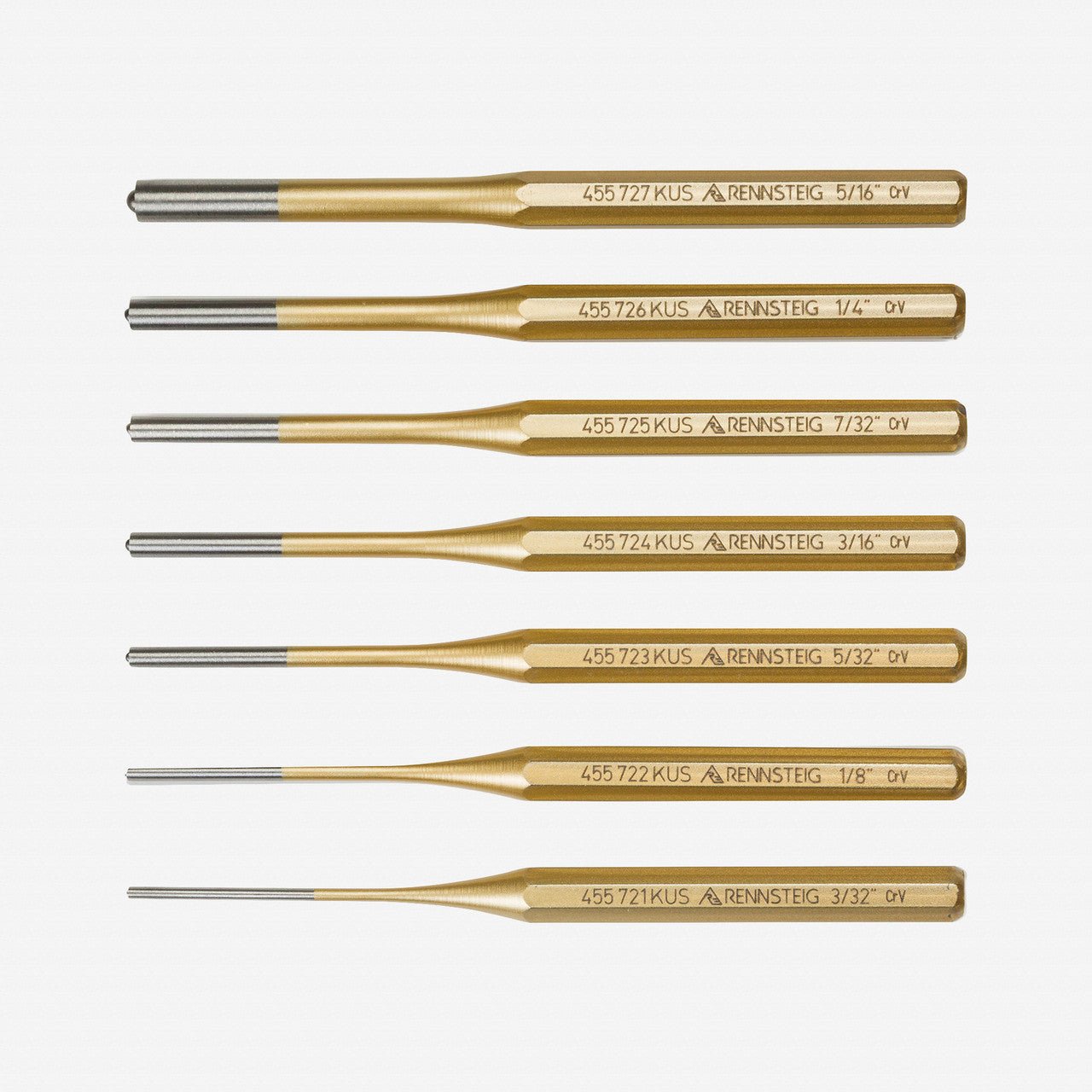 Rennsteig Roll Punch Set, 7 Pieces - 9R455007 - KC Tool