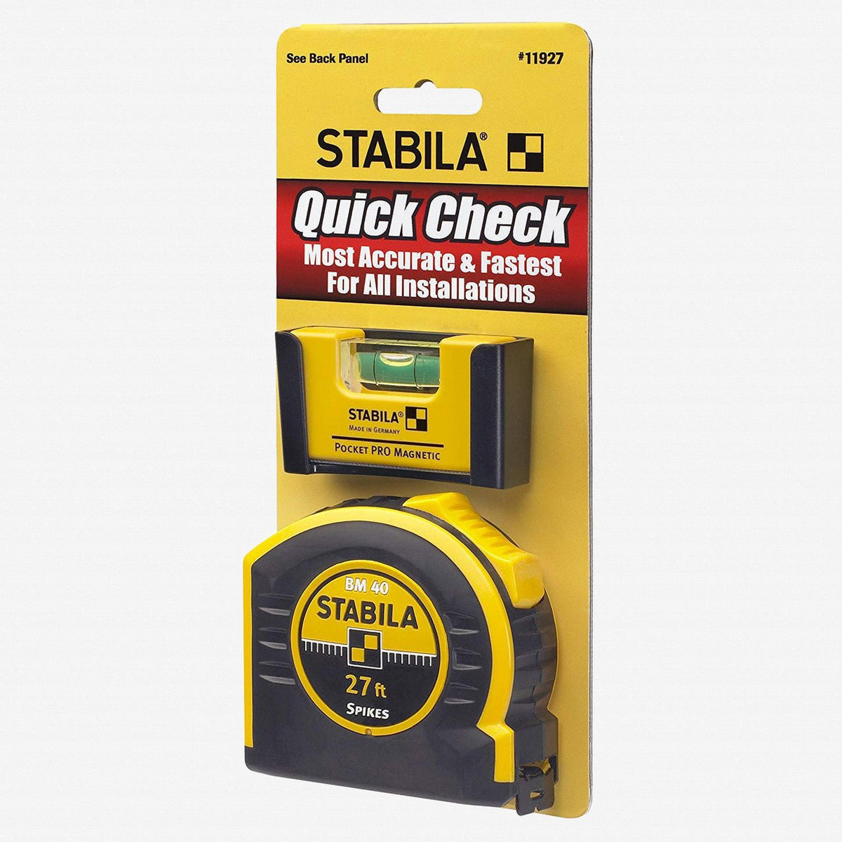 Stabila 11927 Quick Check Pocket Pro and 27' Tape - SA11927 - KC Tool
