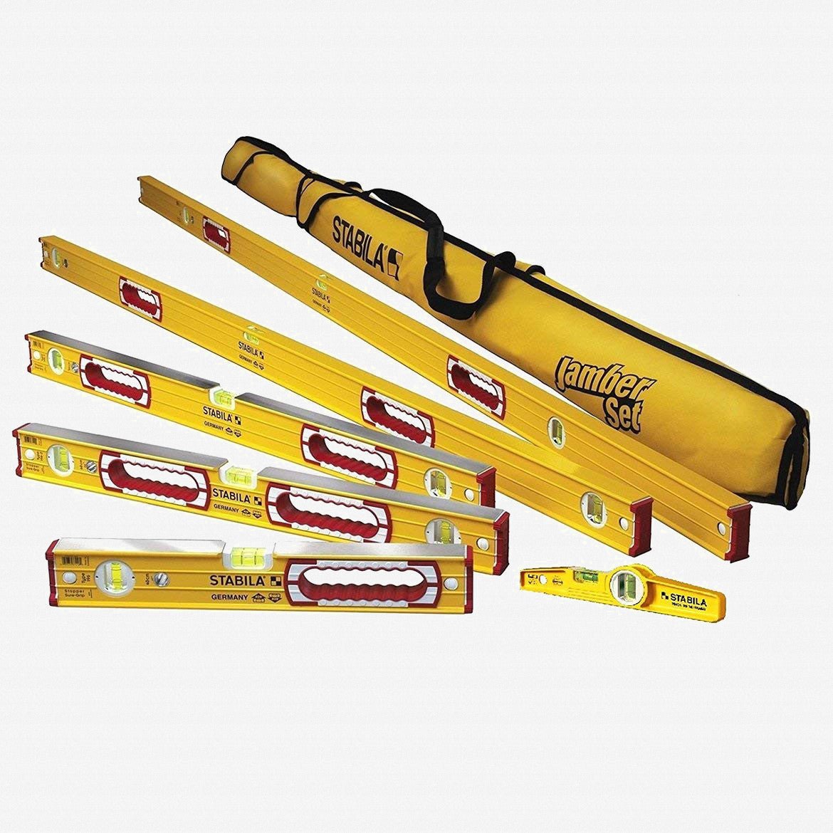 Stabila 78496 Type 196 Heavy Duty Level Set, 6 Levels with Case - SA78496 - KC Tool