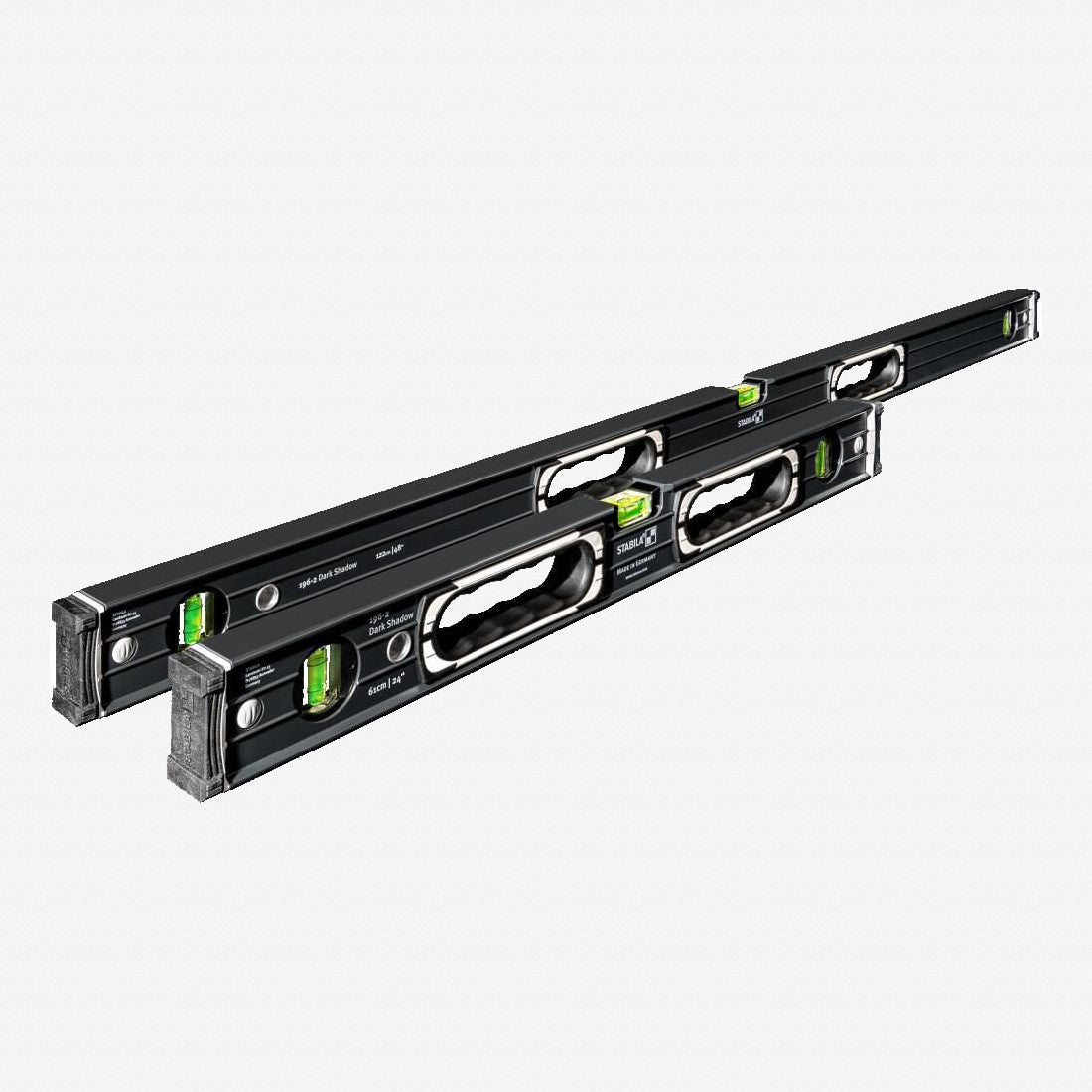 Stabila Dark Shadow 24" and 48" Type 196-2 Level Set, 2 Pieces - SA37300 - KC Tool