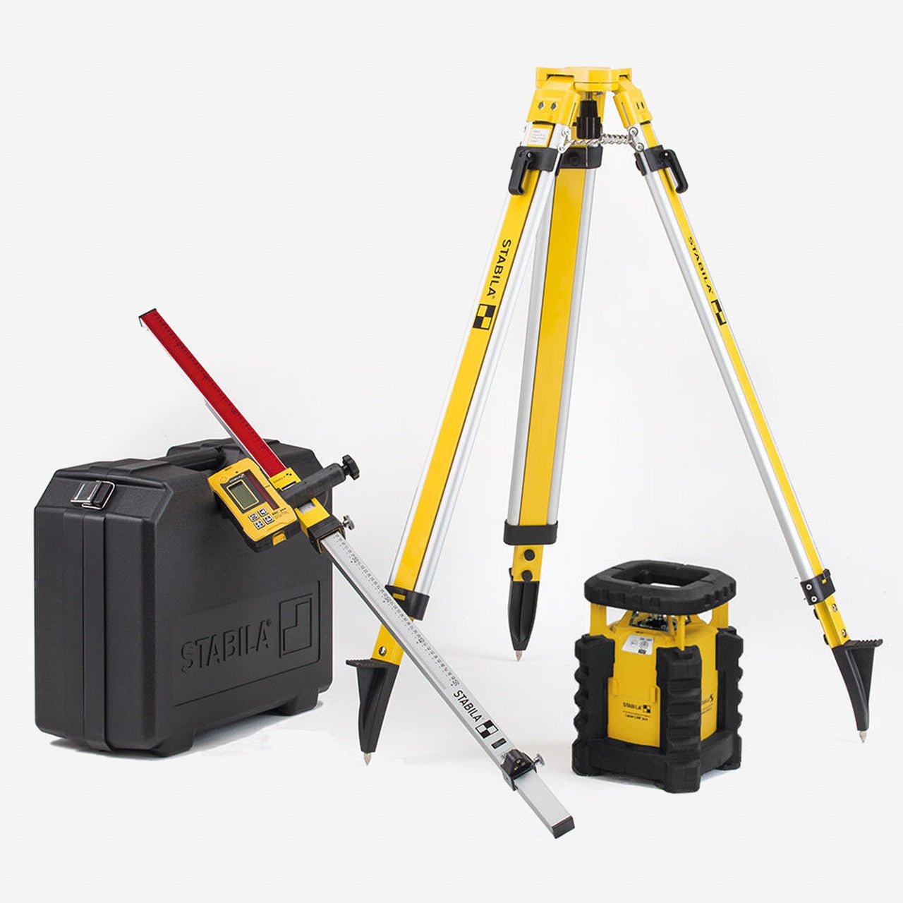Stabila LAR 300 Rotary Laser Kit with Tripod and Grade Rod, 5 Pieces - SA05820 - KC Tool
