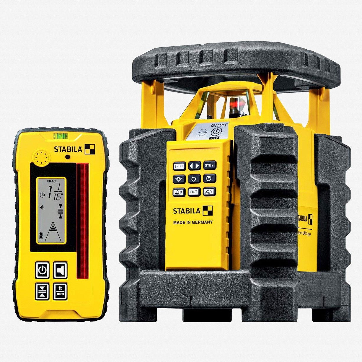 Stabila LAR 350 Dual Slope Rotating Interior/Exterior Laser Kit, 9 Pieces - SA05700TR - KC Tool