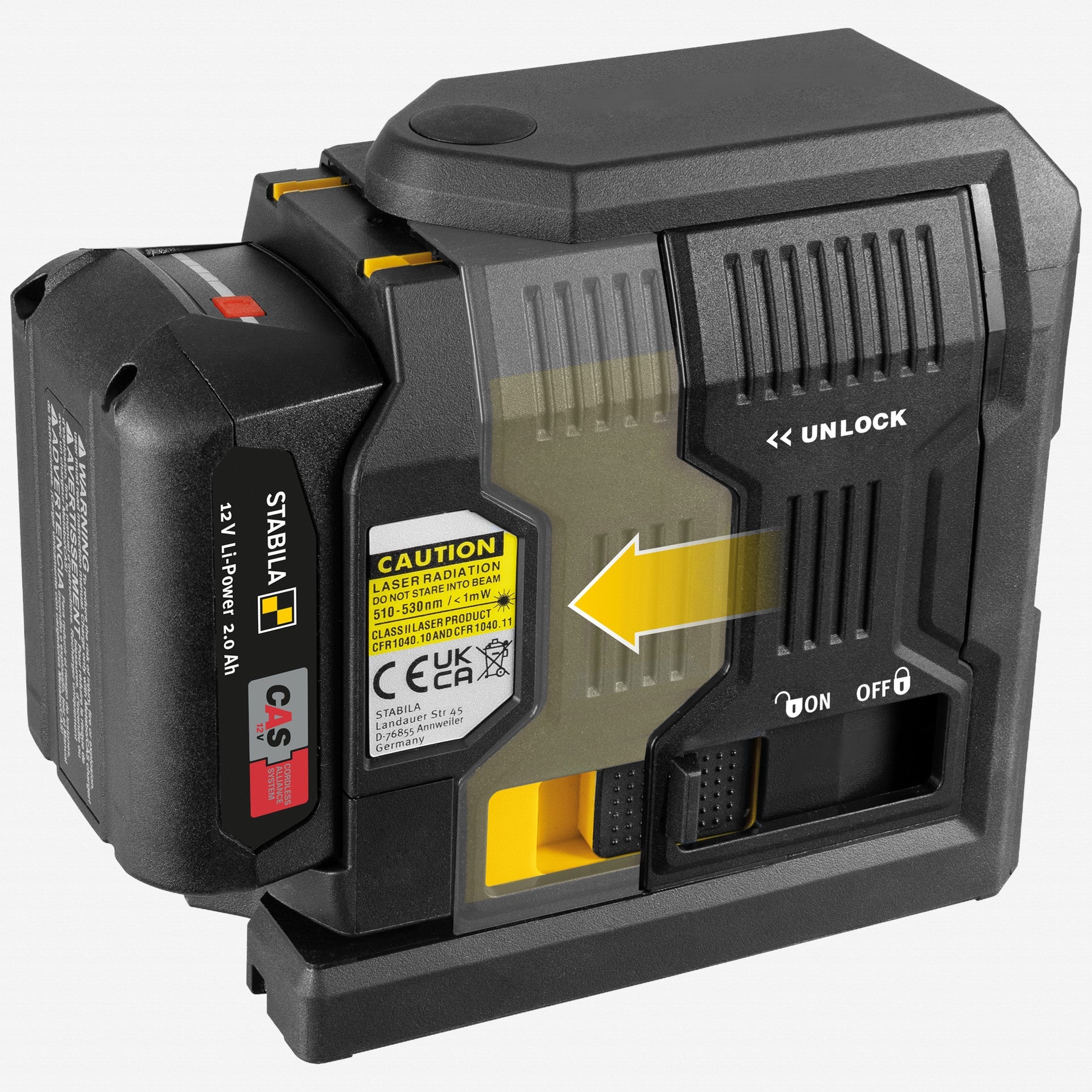 Stabila LAX 500 G Cross - Line Plumb Laser 12 V Kit, 7 Pieces - SA03520 - KC Tool