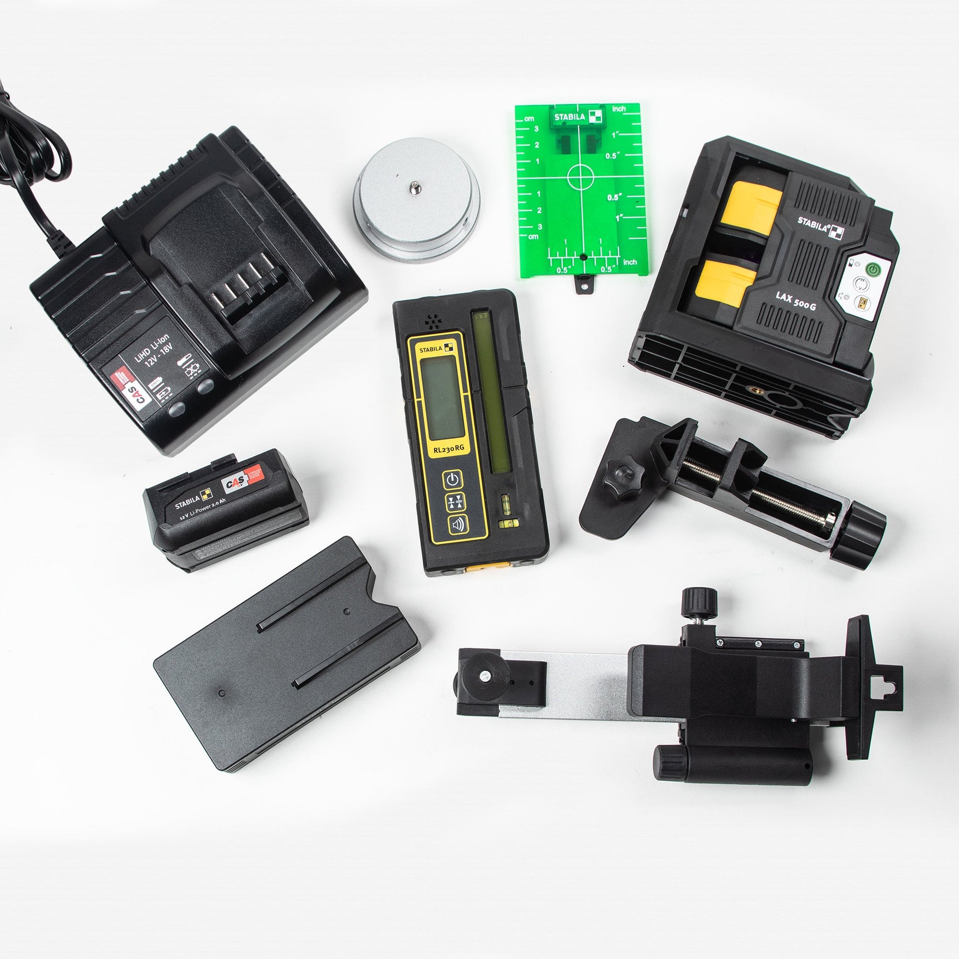 Stabila LAX500G + REC230RG Cross - Line & Plumb Dots Laser & Line Receiver Kit - SA03521 - KC Tool