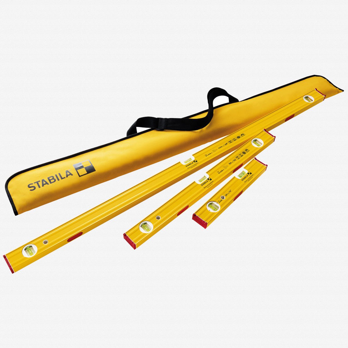 Stabila Magnetic Pro Set - 24", 48", 12" Model 80AS - M with Carrying Case - SA29940 - KC Tool