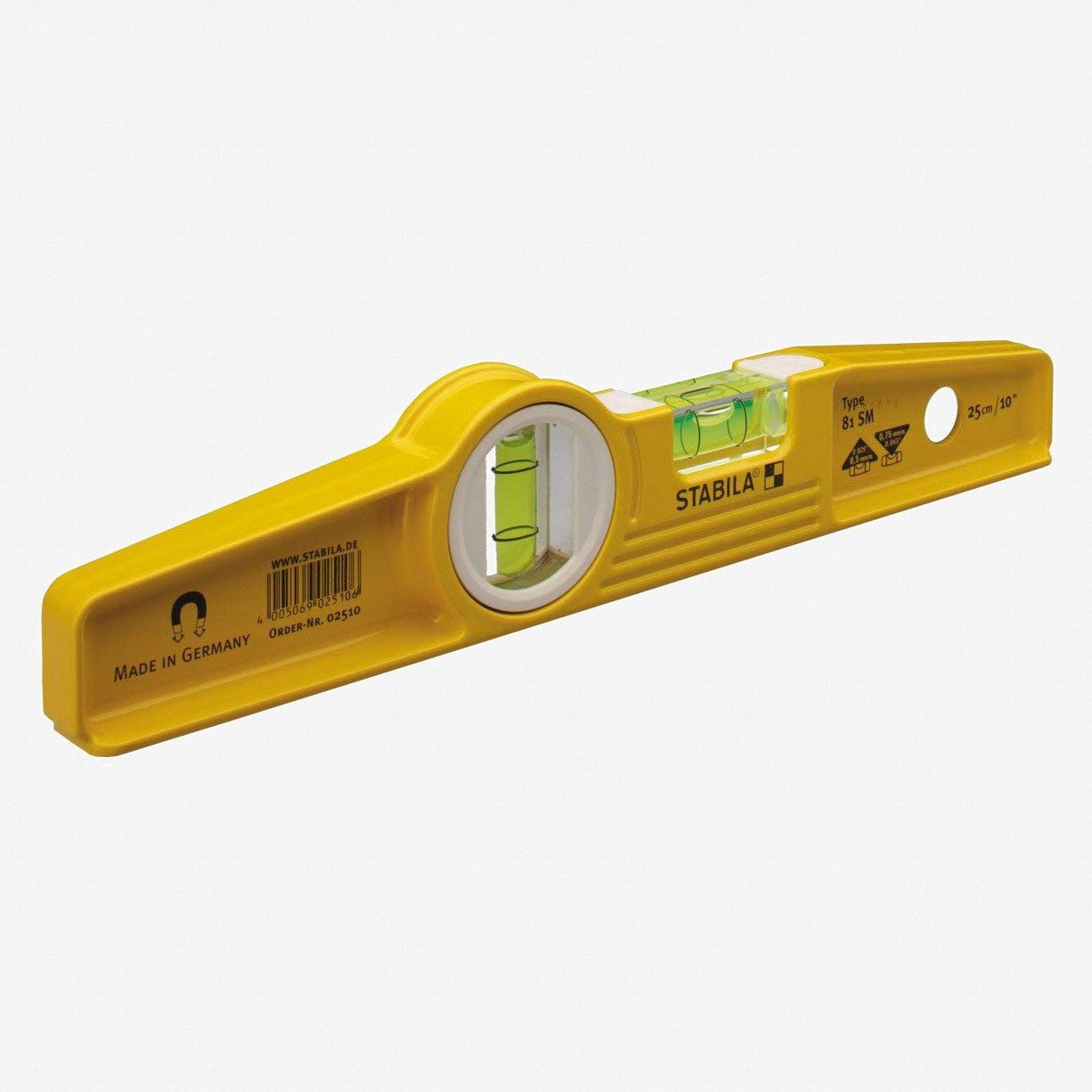 Stabila Model 81SM 10" Die Cast Magnetic Torpedo Level - SA25100 - KC Tool