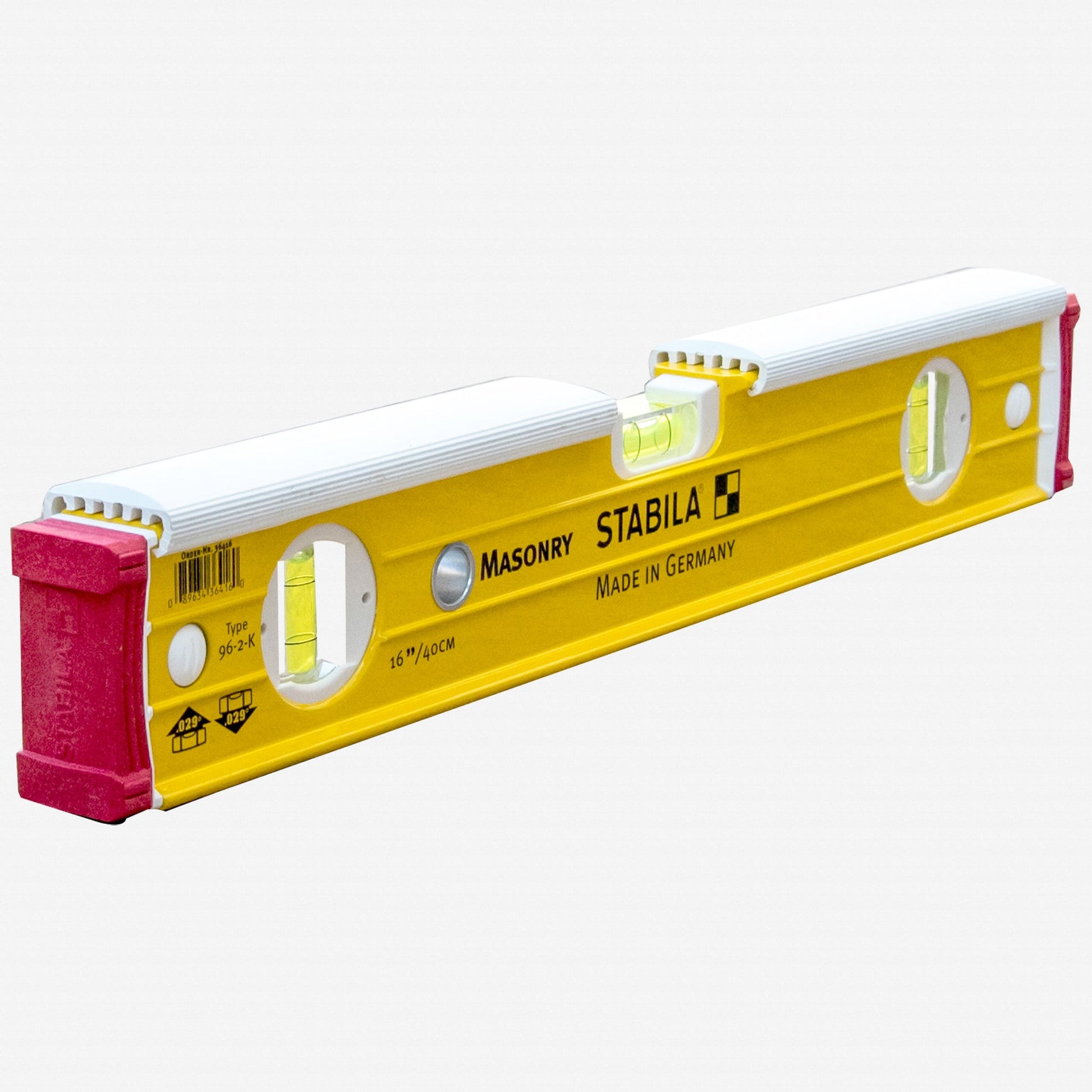 Stabila Type 196 - 2K Masons Level with Shield, 16" - SA36416 - KC Tool